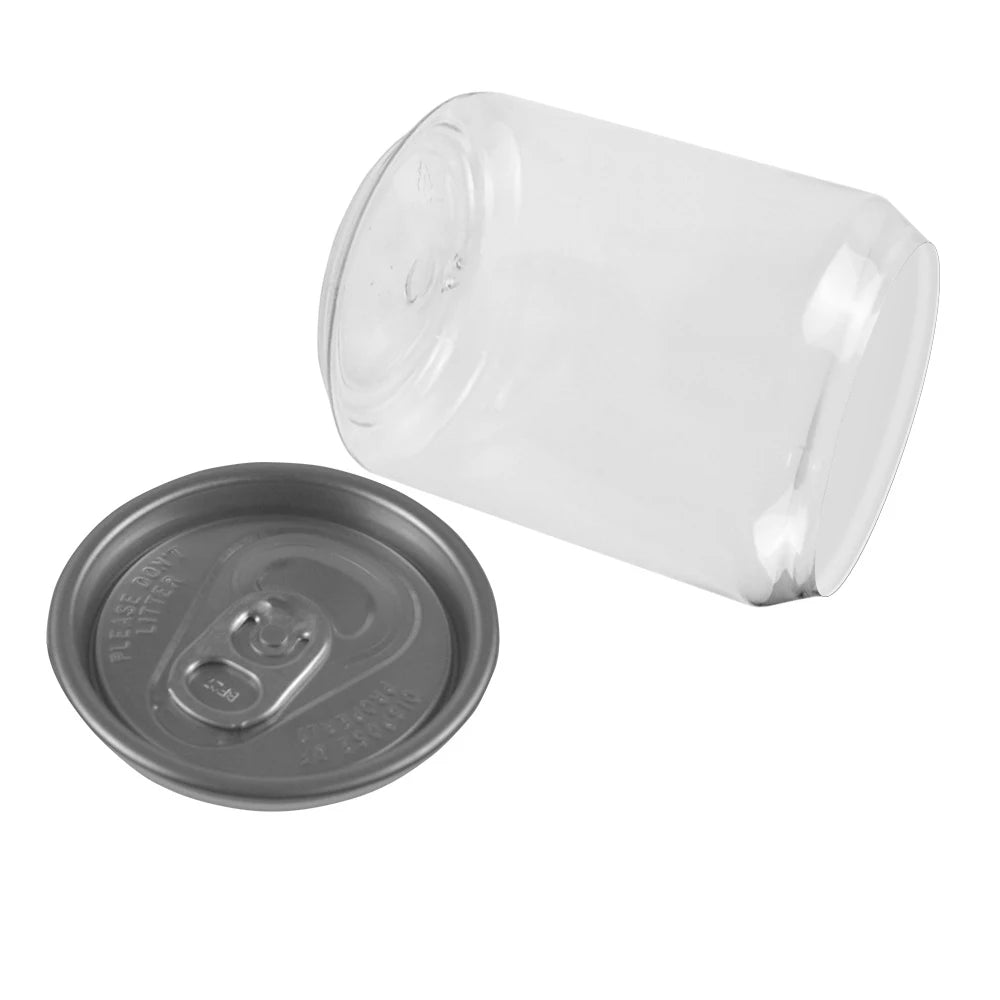 200pcs 330ml/250ml Can with Lid PET Bottle Cap Lid PET Can for Milk Tea/coffee/Beverage/Drink