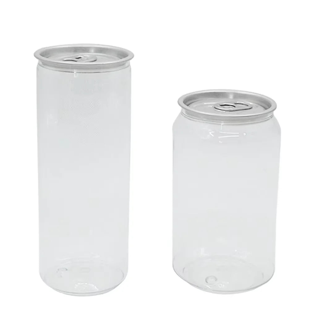 200pcs 330ml/250ml Can with Lid PET Bottle Cap Lid PET Can for Milk Tea/coffee/Beverage/Drink