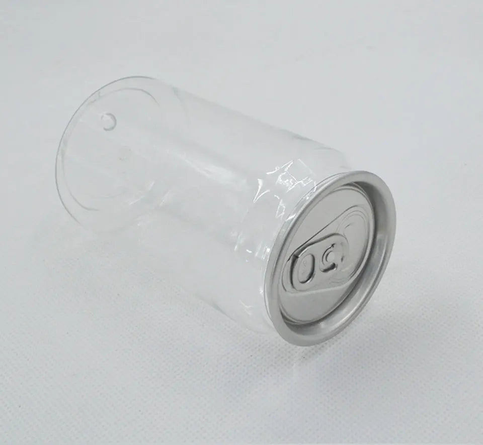 200pcs 330ml/250ml Can with Lid PET Bottle Cap Lid PET Can for Milk Tea/coffee/Beverage/Drink