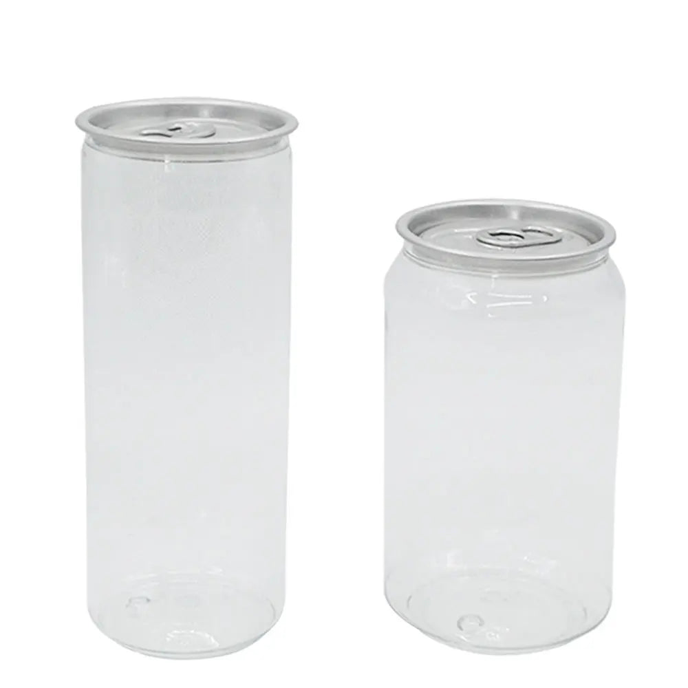 200pcs 330ml/250ml Can with Lid PET Bottle Cap Lid PET Can for Milk Tea/coffee/Beverage/Drink